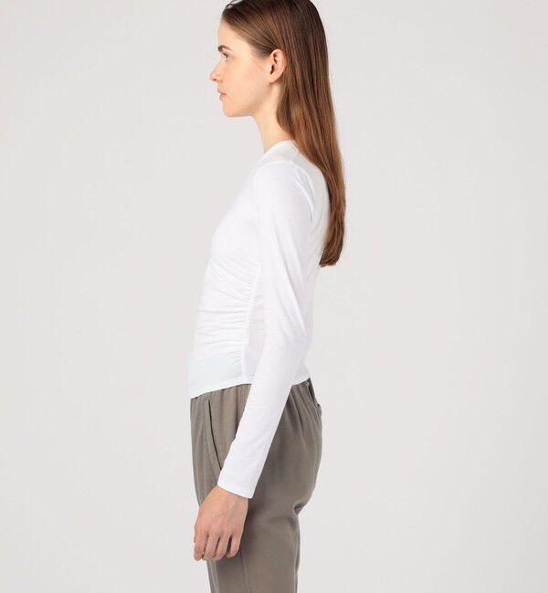 JAMES PERSE「コットンポリエステルジャージー サイドシャーリングTシャツ WMTP3232」|Tシャツ・カットソー|