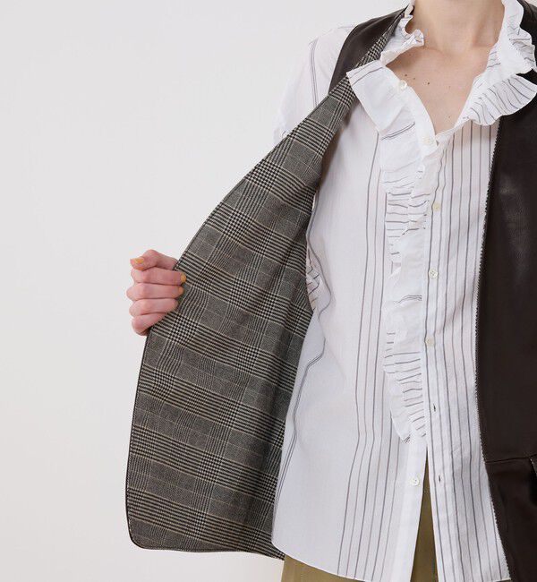 GALERIE VIE「スムースカーフ カラーレスベスト」|ベスト・ジレ|