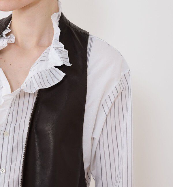 GALERIE VIE「スムースカーフ カラーレスベスト」|ベスト・ジレ|