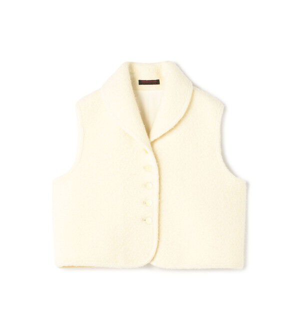 TOMORROWLAND collection「シープニット ショールカラージレ」|ベスト・ジレ|11 ホワイト