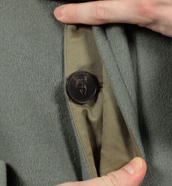 TOMORROWLAND MENS「SUPER120&rsquo;Sウール ショートベロア バルカラーコート」|ステンカラーコート|