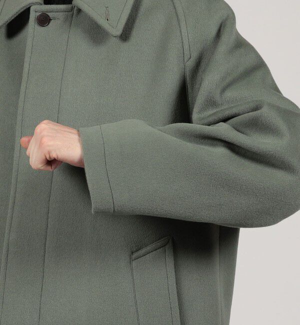 TOMORROWLAND MENS「SUPER120&rsquo;Sウール ショートベロア バルカラーコート」|ステンカラーコート|