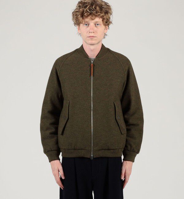 TOMORROWLAND MENS「キルトライニング ウールニット ジップアップブルゾン」|ブルゾン・スタジャン|