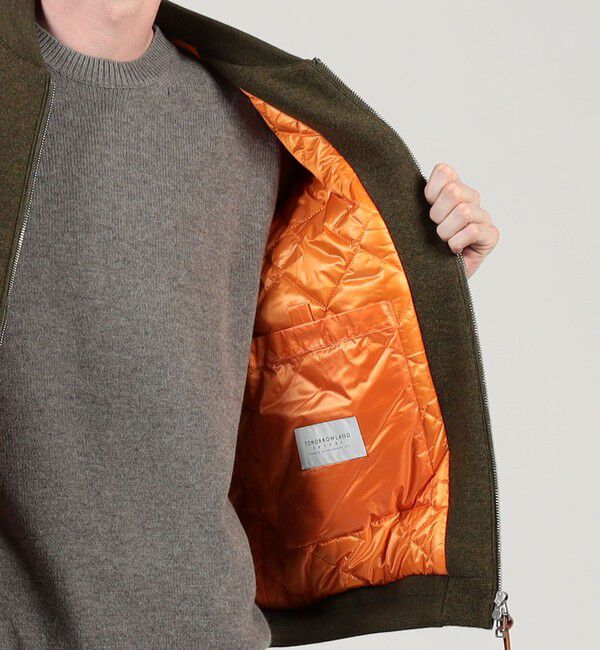 TOMORROWLAND MENS「キルトライニング ウールニット ジップアップブルゾン」|ブルゾン・スタジャン|