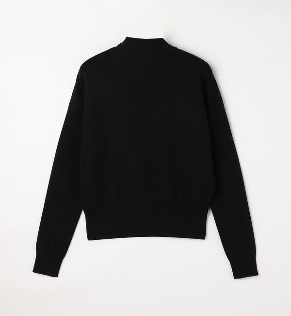 CABaN「コットンカシミヤ モックネックゴールドボタンプルオーバー」|ニット・セーター|