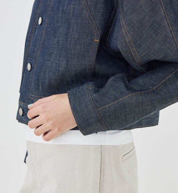 GALERIE VIE「ステイブルーデニム ノーカラージャケット」|デニムジャケット|