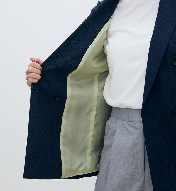 TOMORROWLAND collection「スクーロブルー ダブルブレストジャケット」|テーラードジャケット|