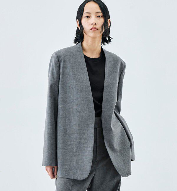 Edition「Super140&rsquo;sトロピカルウール ノーカラージャケット」|ノーカラージャケット|