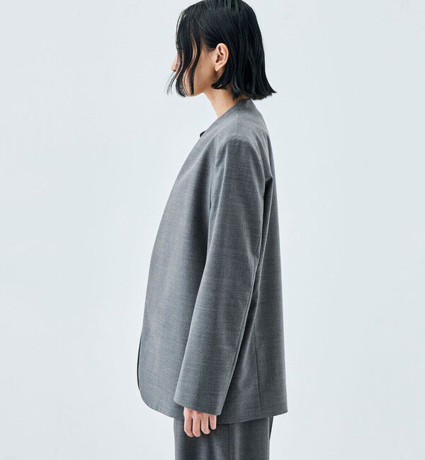 Edition「Super140&rsquo;sトロピカルウール ノーカラージャケット」|ノーカラージャケット|