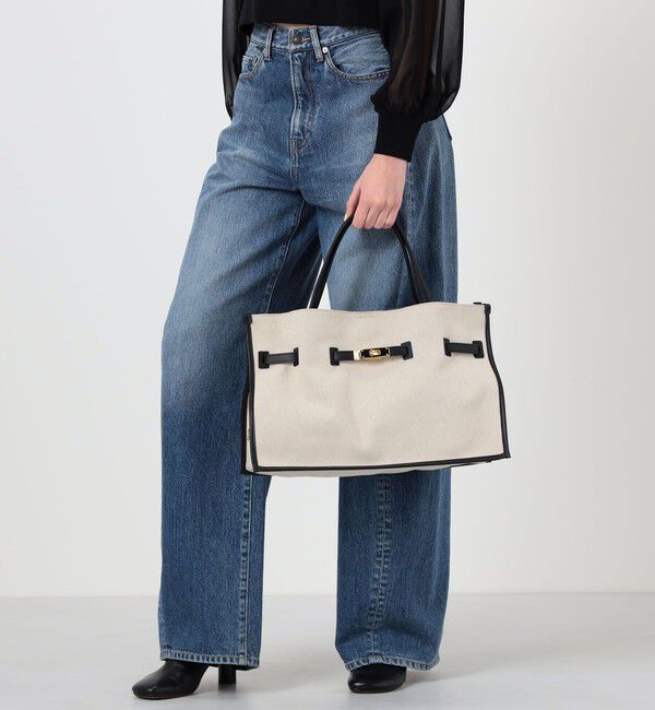 TOMORROWLAND GOODS「VIOLAd'ORO キャンバス レザーパイピング トートバッグ L」|トートバッグ|