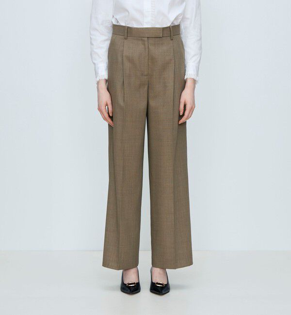 TOMORROWLAND collection「ZELANDER Z-TWIST タックワイドパンツ」|スラックス|