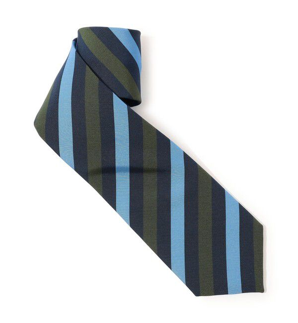 TOMORROWLAND GOODS「Atkinsons アイリッシュポプリン レジメンタルストライプネクタイ」|ネクタイ・蝶ネクタイ|68 ブルー系