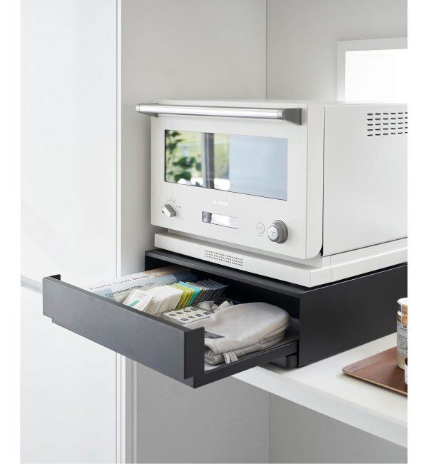 journal standard Furniture「《WEB限定》【tower/タワー】キッチン家電下引き出し&スライドテーブル」|食器・キッチングッズ|