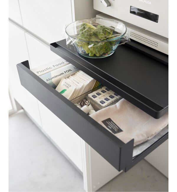 journal standard Furniture「《WEB限定》【tower/タワー】キッチン家電下引き出し&スライドテーブル」|食器・キッチングッズ|