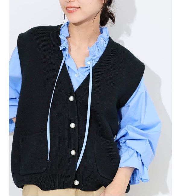 SLOBE IENA「《追加》パールニットベスト」|ベスト・ジレ|