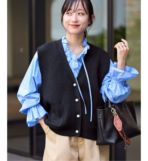 SLOBE IENA「《追加》パールニットベスト」|ベスト・ジレ|