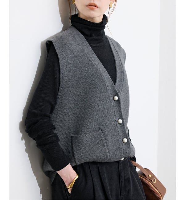 SLOBE IENA「《追加》パールニットベスト」|ベスト・ジレ|