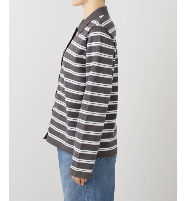 IENA「襟付きボーダーニット」|ニット・セーター|