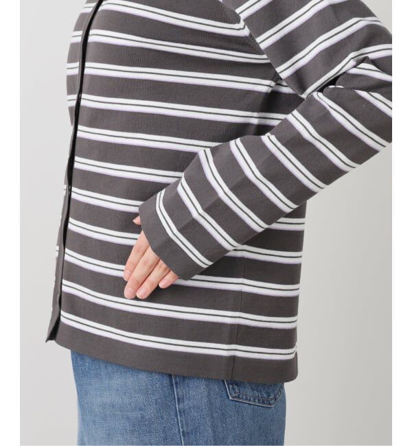 IENA「襟付きボーダーニット」|ニット・セーター|