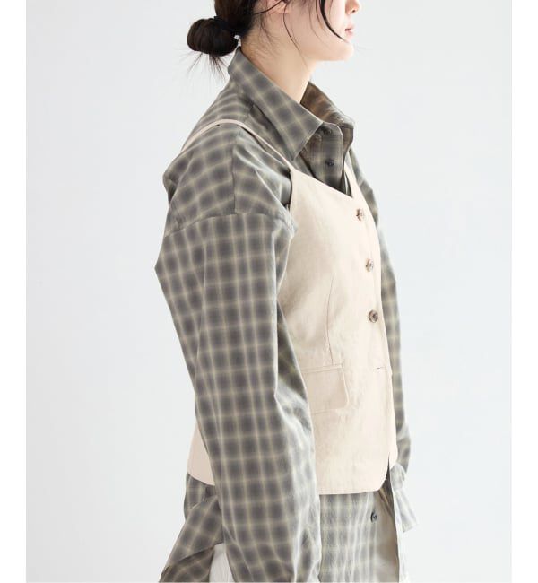 IENA「《セットアップ対応/予約》ウォッシャブル リネン混シェイプジレ」|その他|