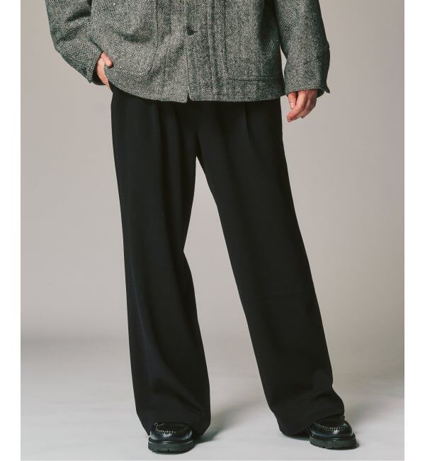 417 EDIFICE「ワイドイージースラックス 1」|スラックス|ブラック