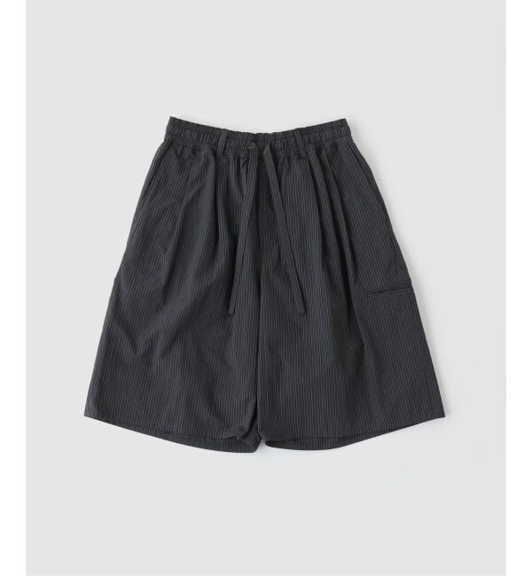 PULP「MATSUFUJI / マツフジ STRIPED WIDE SHORTS」|その他|ブラック