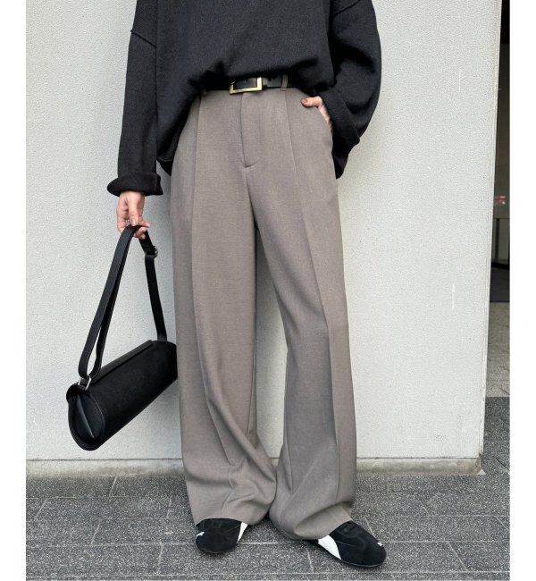 JOURNAL STANDARD「《追加2》ウールライクストレッチスラックスパンツ」|スラックス|ベージュ