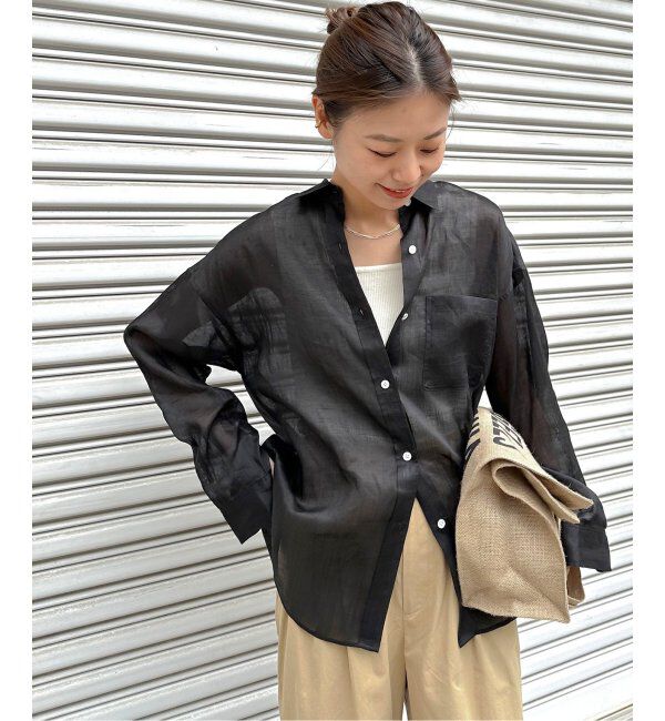 JOURNAL STANDARD relume「《追加2》手洗い可 / ラミーオーバーサイズシャツ」|シャツ・ブラウス|