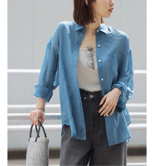 JOURNAL STANDARD relume「《追加2》手洗い可 / ラミーオーバーサイズシャツ」|シャツ・ブラウス|