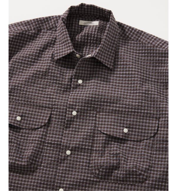 JOURNAL STANDARD relume「ストレッチ サッカー ミニ チェック 半袖 シャツ」|シャツ・ブラウス|