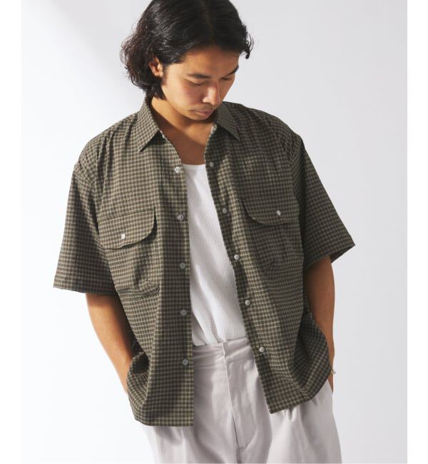 JOURNAL STANDARD relume「ストレッチ サッカー ミニ チェック 半袖 シャツ」|シャツ・ブラウス|