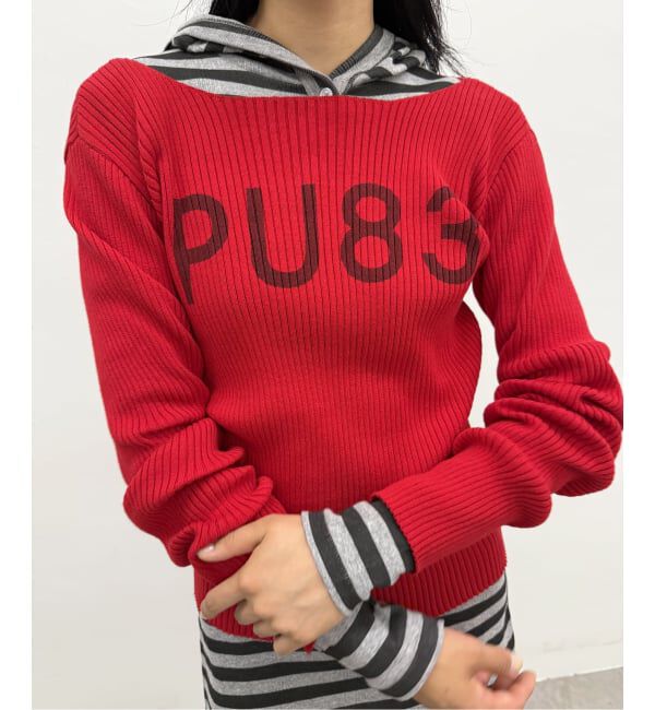 Oriens JOURNAL STANDARD「IPU83 ロゴニット」|ニット・セーター|レッド