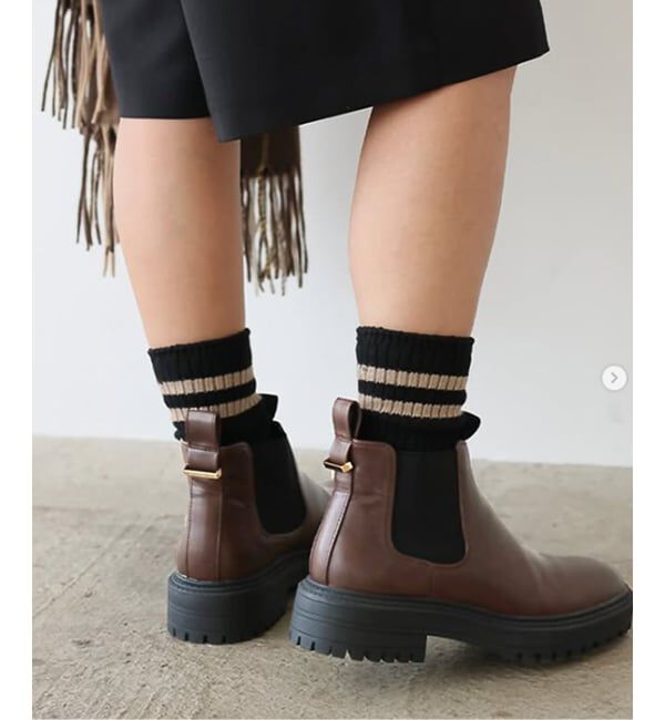 JOURNAL STANDARD relume「《追加2》RELUME サイドゴアブーツ」|ショートブーツ|ブラウン