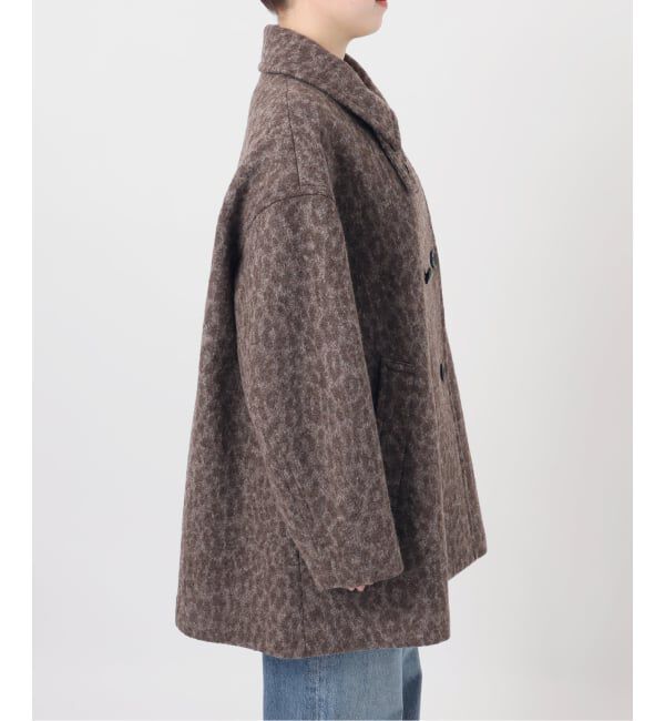 journal standard L'essage「BALLI レオパードステンカラーショートコート」|ステンカラーコート|