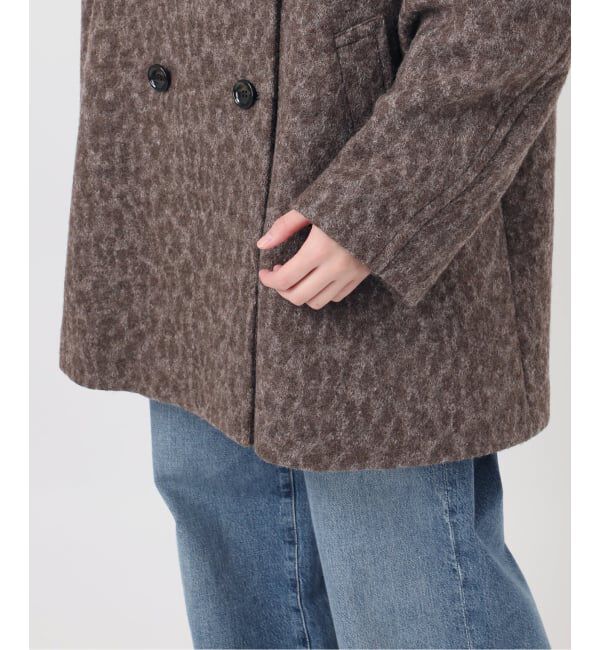 journal standard L'essage「BALLI レオパードステンカラーショートコート」|ステンカラーコート|