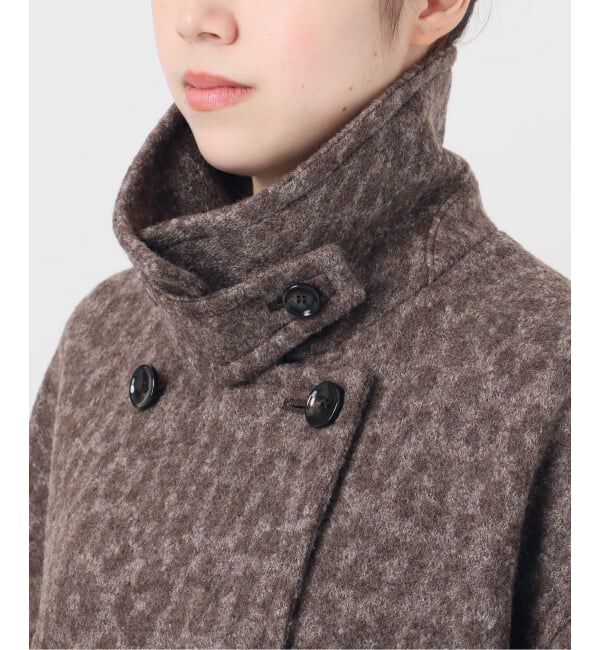 journal standard L'essage「BALLI レオパードステンカラーショートコート」|ステンカラーコート|