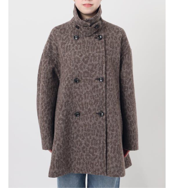 journal standard L'essage「BALLI レオパードステンカラーショートコート」|ステンカラーコート|