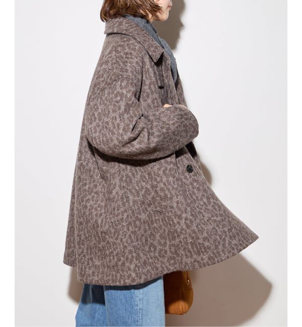 journal standard L'essage「BALLI レオパードステンカラーショートコート」|ステンカラーコート|