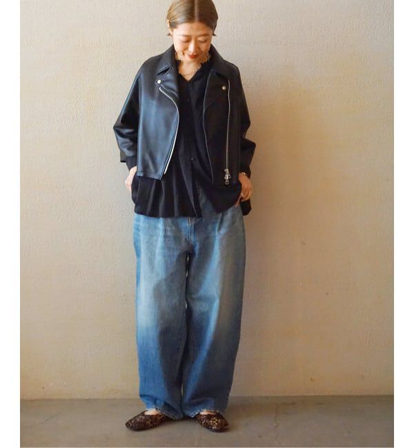 journal standard luxe「《追加2》13OZデニム タックラウンドパンツ」|デニム|