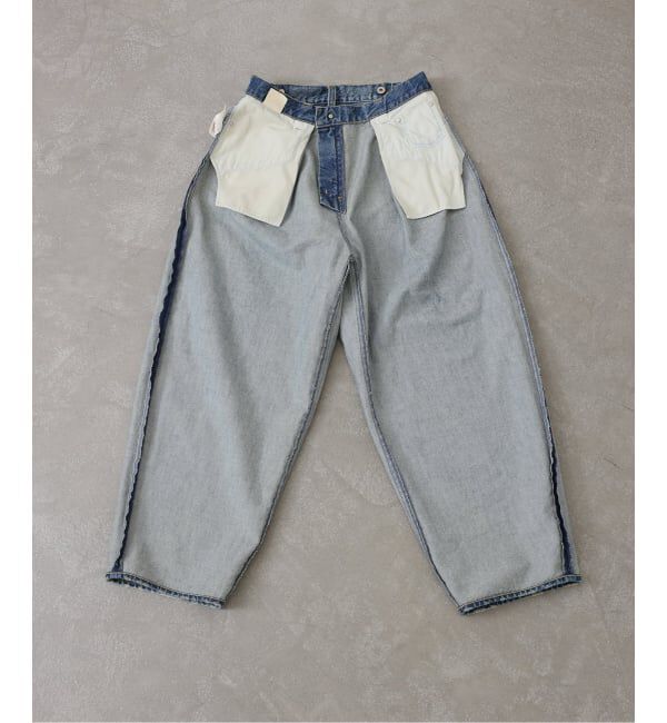 journal standard luxe「《追加2》13OZデニム タックラウンドパンツ」|デニム|