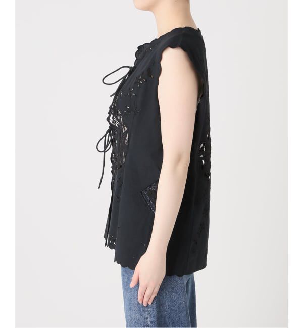 journal standard L'essage「《予約》刺しゅうレースベスト」|ベスト・ジレ|