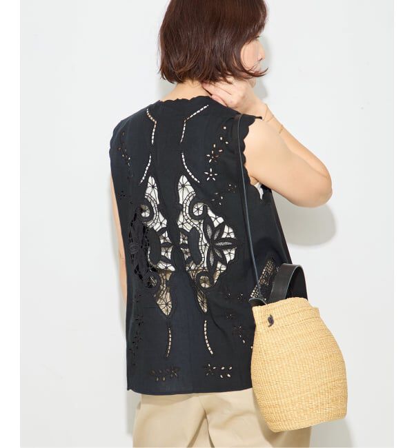 journal standard L'essage「《予約》刺しゅうレースベスト」|ベスト・ジレ|