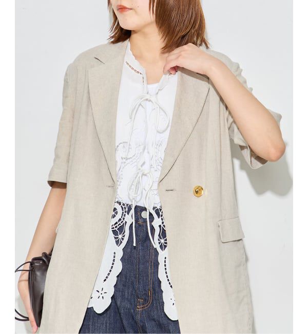 journal standard L'essage「《予約》刺しゅうレースベスト」|ベスト・ジレ|