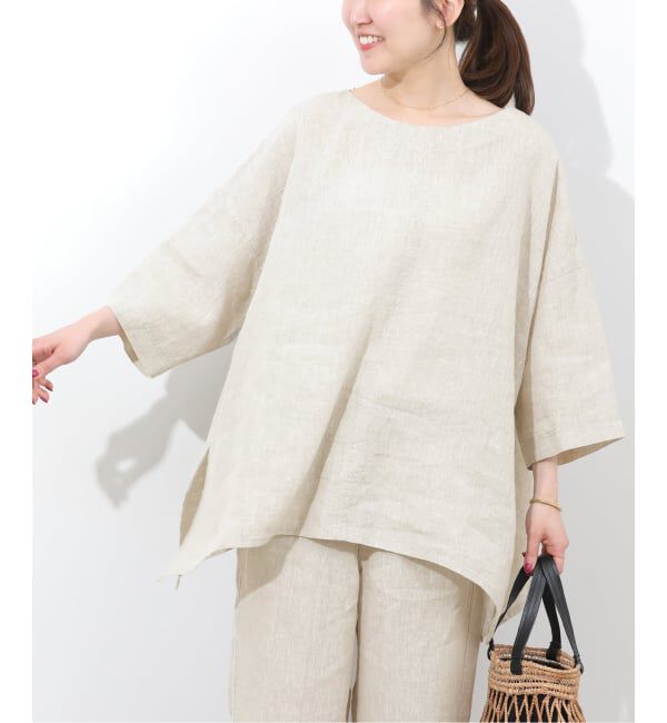 JOURNAL STANDARD relume「《予約》［26SS新作］ベルギーリネンポンチョブラウス」|シャツ・ブラウス|ベージュ