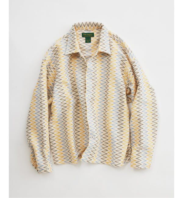 JOURNAL STANDARD relume「《予約》INDIA COTTON &rdquo;ウェービー&rdquo; クロシェシャツ」|シャツ・ブラウス|サックスブルー