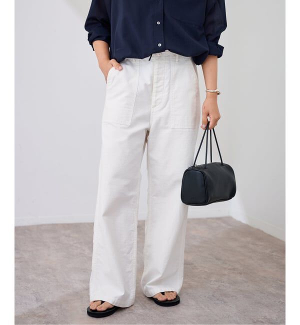 FRAMeWORK「≪一部カラーWEB限定≫ミリタリースラブバックサテンベイカーパンツ」|カーゴ|