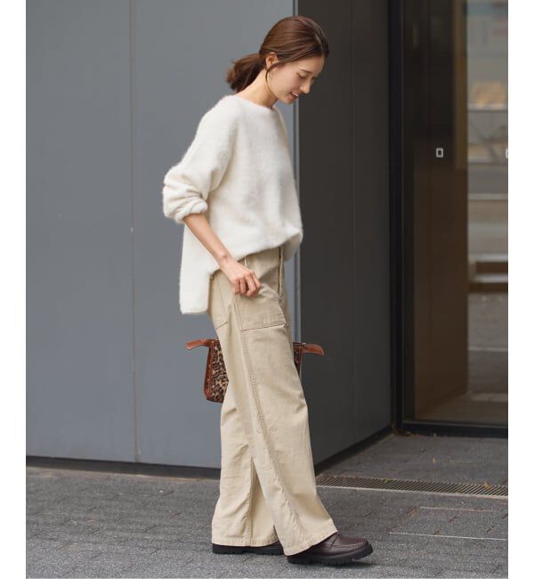 FRAMeWORK「≪一部カラーWEB限定≫ミリタリースラブバックサテンベイカーパンツ」|カーゴ|