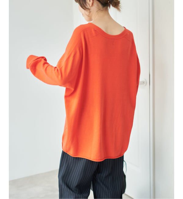 Spick and Span「コットンバルキーヤーンルーズVネックプルオーバー」|ニット・セーター|