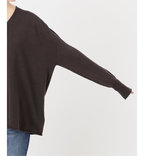 Spick and Span「コットンバルキーヤーンルーズVネックプルオーバー」|ニット・セーター|