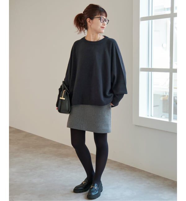 Spick and Span「《WEB限定 / 追加》 バルキーヤーンドルマンロングリブニット」|ニット・セーター|